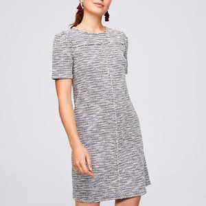 LOFT Fringe Tweed Dress
